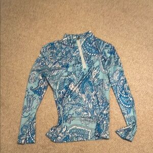 Quarter zip pullover, paisley, Size M, excellent condition